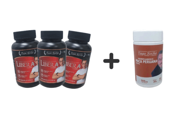 3 Frasco Liberatesto + Maca Peruana Tiago Rocha