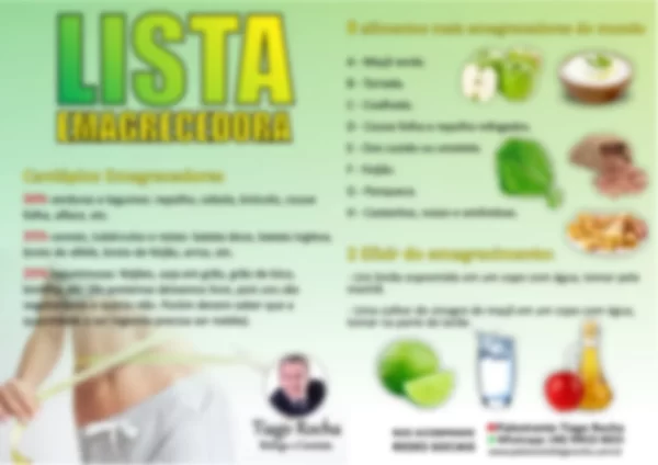 LISTA EMAGRECEDORA P/PERDER 4 KG MÊS
