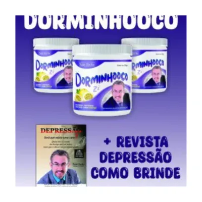 3 POTES DORMINHOOCO 250g + REVISTA DEPRESSÃO