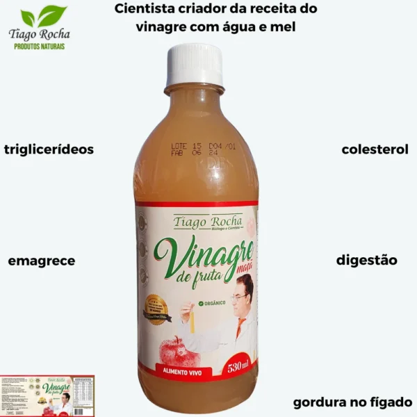 1 Vinagre de maça orgânico Tiago Rocha – Produtos Naturais Tiago Rocha