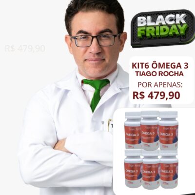 Kit6 potes ômega3 Tiago Rocha Original 180 cápsulas