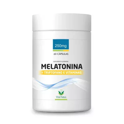 MELATONINA + TRIPTOFANO E VITAMINAS 250mg C/ 60 CÁPSULAS
