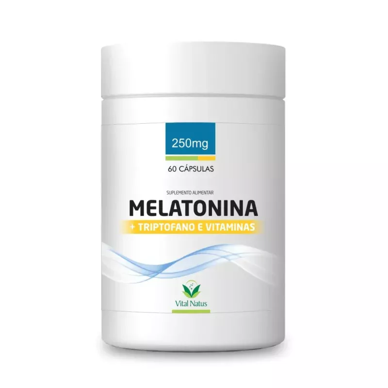 MELATONINA + TRIPTOFANO E VITAMINAS 250mg C/ 60 CÁPSULAS