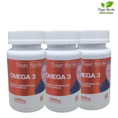 Kit3 potes ômega3 Tiago Rocha Original 180 cápsulas