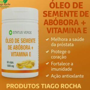 KIT3 ÓLEO DE SEMENTE DE ABOBORA+ VITAMINA E 60 caps