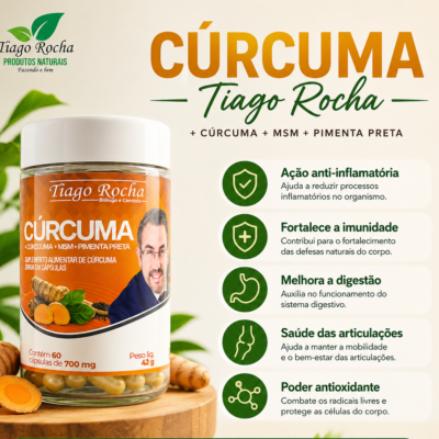 Anti-Inflamatória Verdadeira Cúrcuma longa MSM