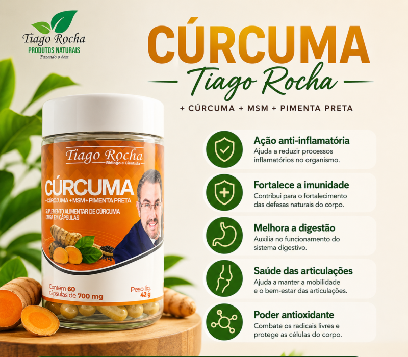 Anti-Inflamatória Verdadeira Cúrcuma longa MSM