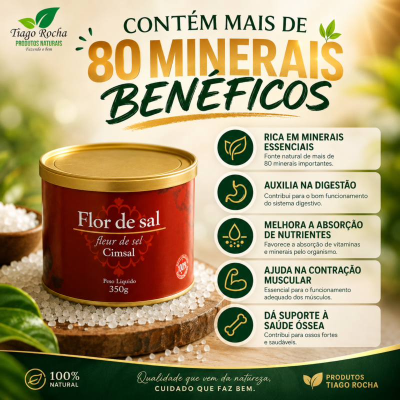 1 pote de Flor de Sal 350g