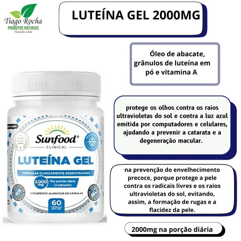 1 Luteína gel 60 cáps Softgel 2000mg
